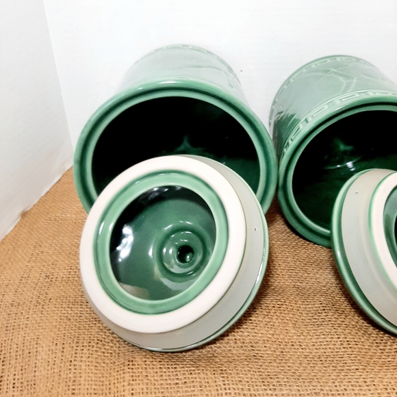 Green Ceramic Canister Set - Picture 4 of 5
